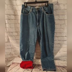 L.L. Bean Double L Relaxed Fit Fleece Lined Insulated Jeans 14